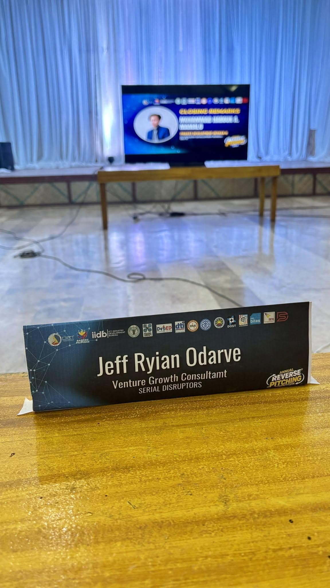 Jeff Ryian Odarve Represents Serial Disruptors as Judge at DICT X Annual Reverse Pitching Competition – Camiguin photo 2